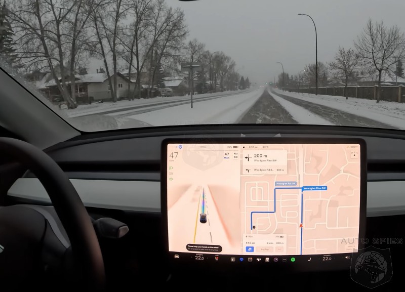WATCH: Allowing Tesla's FSD To Drive In The Snow Is Not Something You Want To Do